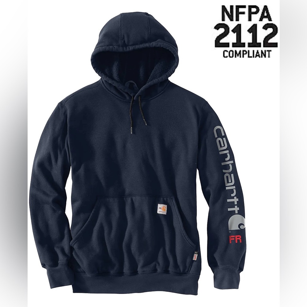 Carhartt Force Loose Fit Mid-Weight Hooded Logo Graphic Hoodie - Flame-Resistant